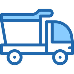 Vector Icon Dumper Truck, Mover Truck, Heavy Vehicle, Transportation, Truck