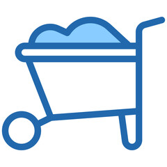 Vector Icon Wheelbarrow, Construction, Garden, Wheel, Cart