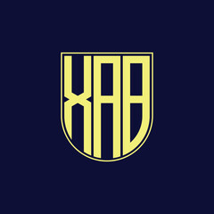 xab letter logo design
