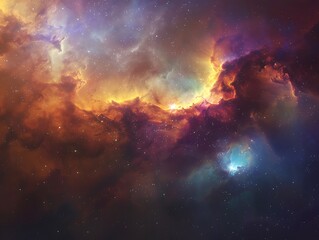 Fototapeta premium Photography of colorful space galaxy cloud nebula