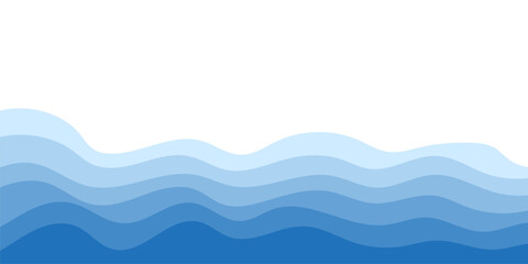 Background vector illustration of blue ocean wave layers