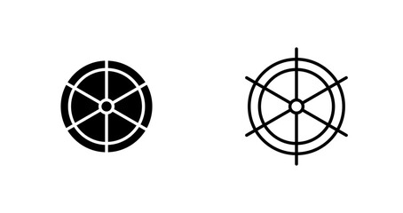 Ship Helm Vector Icon