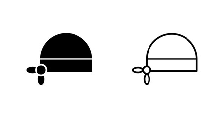 Fototapeta premium Pirate Bandana Vector Icon