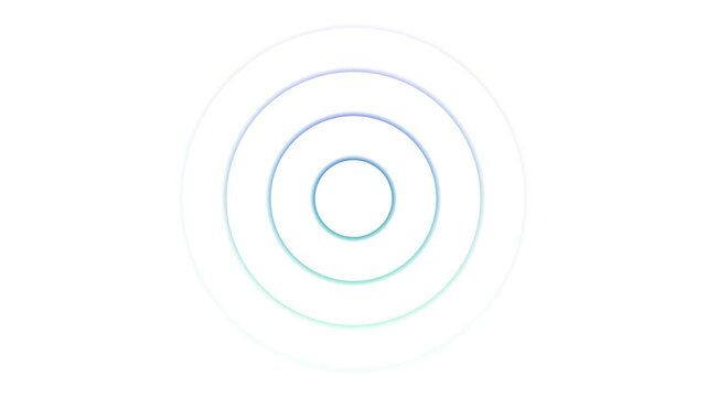  Radio waves gray color animation station signal on white background.