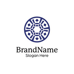 Fototapeta premium Abstract symmetric Mandala Pattern Logo Design Template