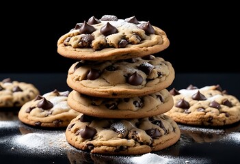 Naklejka premium ndulgent Chocolate Chip Cookie Experience