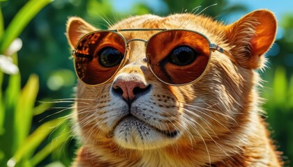 Cool Cat in Sunglasses.