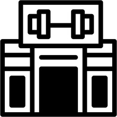 Vector Icon Gym, Exercise, Store, Gymnast, Sport