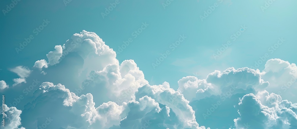 Aufkleber close-up of textured clouds against a blue sky with copy space image.