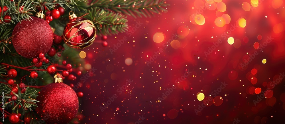 Poster background with holiday theme for christmas and new year celebrations with space for text or images.