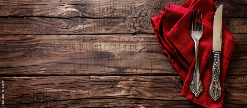 Aufkleber Basis servings displayed on a wooden background with a red napkin, allowing for copy space image.