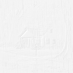 embossed image of a house 