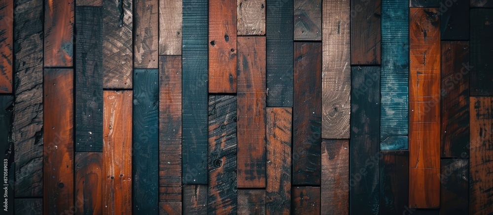 Aufkleber Background texture created with wood, ideal for showcasing products with copy space image.