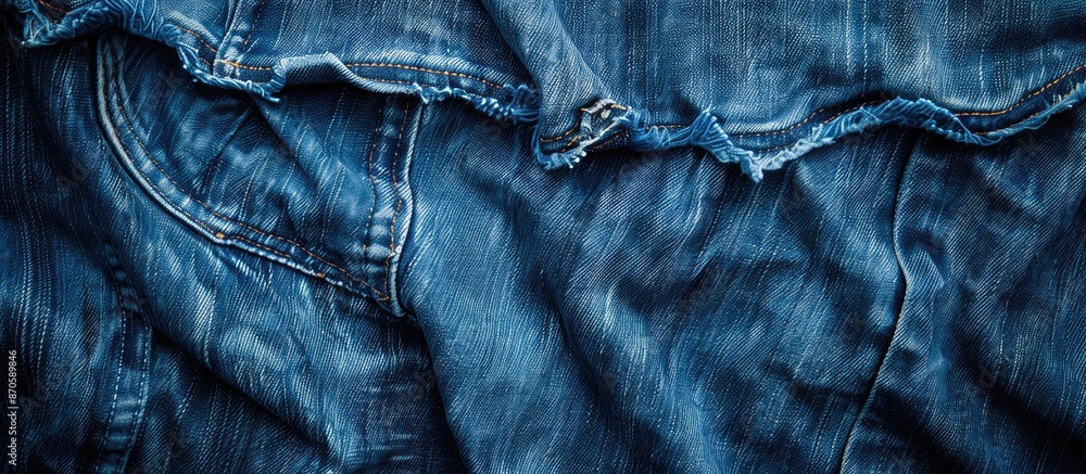 Poster close-up denim texture background with copy space image.