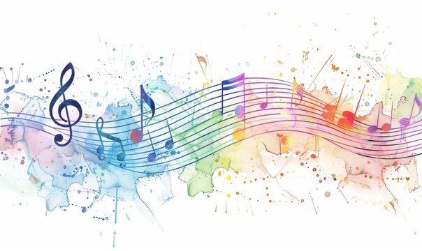 Continuous music line art note vector sketch illustration. Abstract music notes song sound concept background outline icon art one sheet. Vector illustration sketch Digital illustration