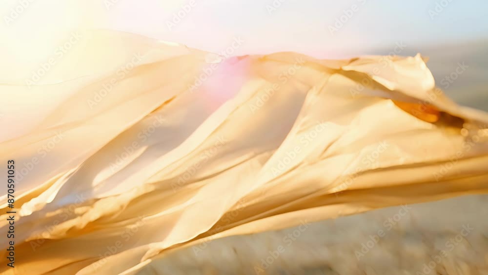 Aufkleber as the wind picks up the silk sways faster creating a mesmerizing display of movement.