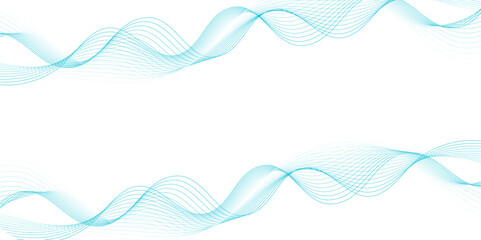 White wave curve lines banner background design. Abstract soft wave lines dynamic flowing blue light isolated background. Vector Illustration of the gray pattern of lines. stripes on white.