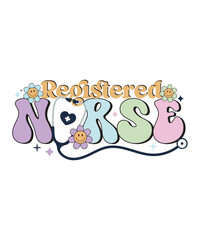 Registered Nurse SVG typography t shirt design, Nurse Sublimation shirt design, Retired-nurse and school nurse t shirt gift design