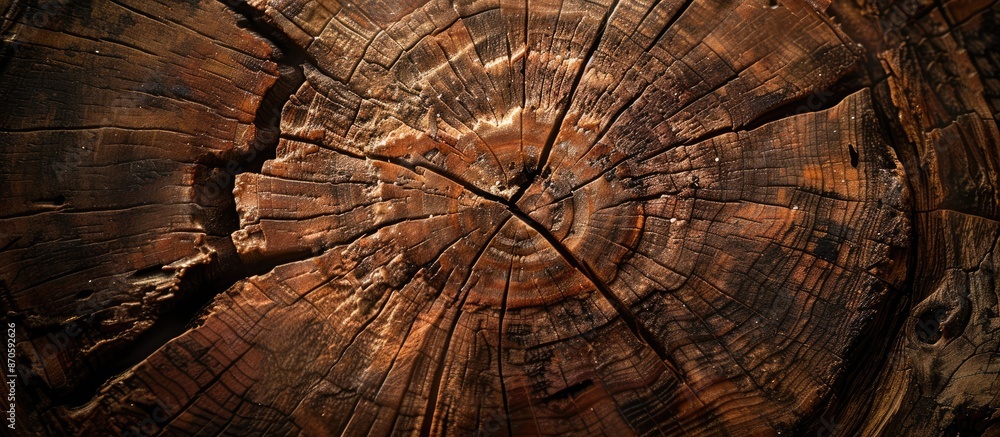 Poster abstract background with a brown wood texture, providing a warm and natural feel in the copy space i