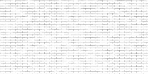Vintage white wash brick wall texture for design. Horizontal background for your text or image. White brick wall background - Vector