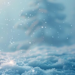 winter, landscape in the background. the shadow of the Christmas tree. copy space