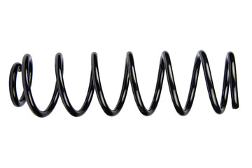 Black Coil Spring Isolated On White Background
