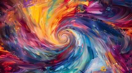Abstract Swirling Colors.