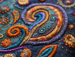 High-resolution close-up of the Indian Brahma surface, the complexity of the pattern mimicking the nature of the leaf.