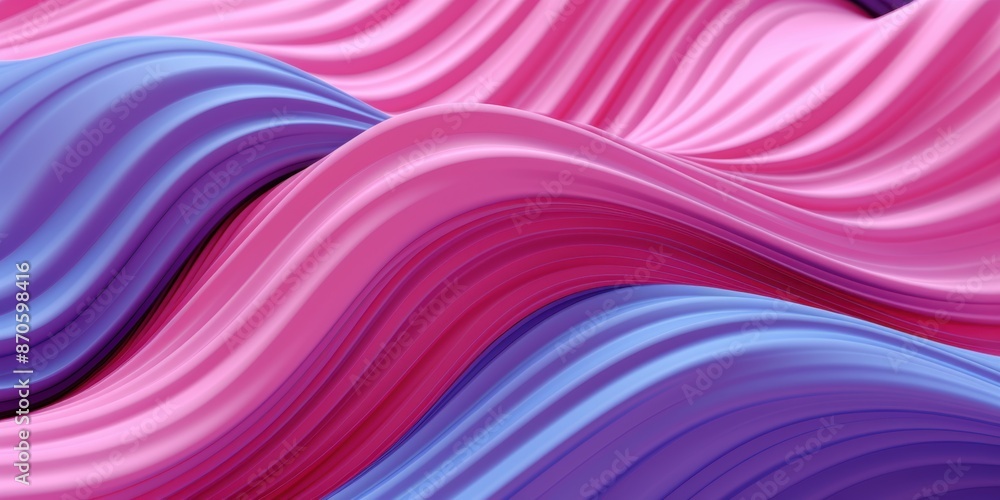 Aufkleber abstract waves in shades of pink and purple create a fluid and dynamic visual effect, emphasizing mo