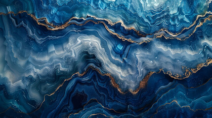 Fototapeta premium Abstract deep sound waves in rich, jewel tones of sapphire and emerald, creating a luxurious and vibrant visual.