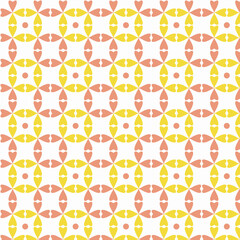 Abstract colorful paint art. Different geometric figures background. Seamless floral pattern Flat minimal style