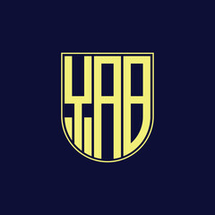 yab letter logo design