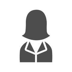 Vector flat illustration in grayscale. Avatar, user profile, person icon, gender neutral silhouette, profile picture. Suitable for social media profiles, icons, screensavers and as a template.