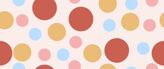 Vector flat background. Minimalist trendy abstract polka dot pattern on a light background. Perfect for screensaver, poster, card, invitation or home decor.