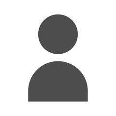 Vector flat illustration in grayscale. Avatar, user profile, person icon, gender neutral silhouette, profile picture. Suitable for social media profiles, icons, screensavers and as a template.