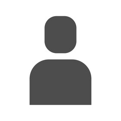 Vector flat illustration in grayscale. Avatar, user profile, person icon, gender neutral silhouette, profile picture. Suitable for social media profiles, icons, screensavers and as a template.