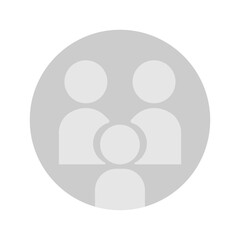 Vector flat illustration in grayscale. Avatar, user profile, person icon, gender neutral silhouette, profile picture. Suitable for social media profiles, icons, screensavers and as a template.