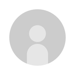 Vector flat illustration in grayscale. Avatar, user profile, person icon, gender neutral silhouette, profile picture. Suitable for social media profiles, icons, screensavers and as a template.