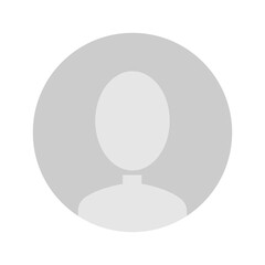 Vector flat illustration in grayscale. Avatar, user profile, person icon, gender neutral silhouette, profile picture. Suitable for social media profiles, icons, screensavers and as a template.