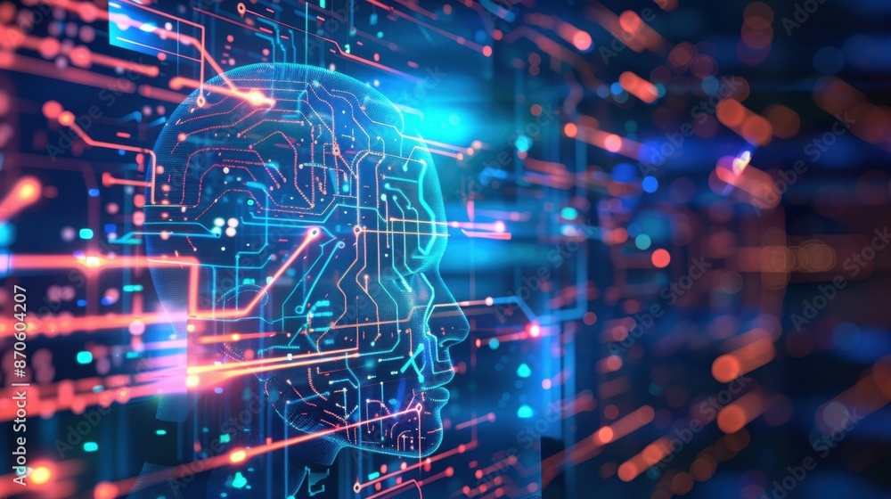 Poster digital mind: artificial intelligence and circuitry