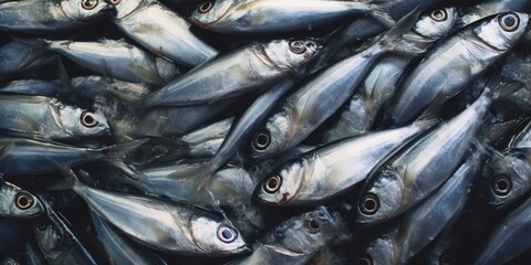 Obraz premium Close-up of Fresh Silver Fish