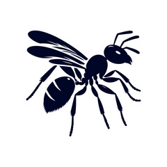 Ant black silhouette vector design illustration template