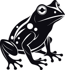 Frog silhouette vector illustration 