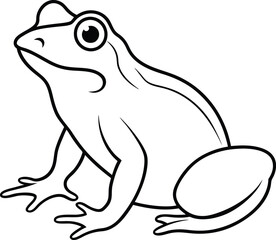 Frog silhouette vector illustration 