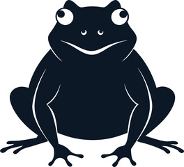 Frog silhouette vector illustration 