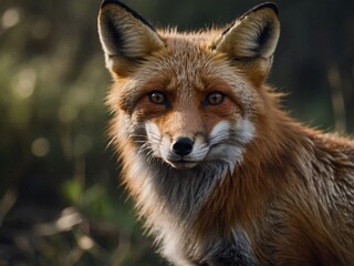 Fototapeta premium Fox in a forest, wildlife concept.