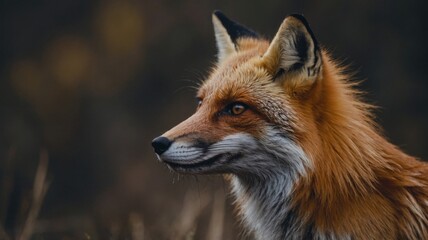 Fototapeta premium Fox in a forest, wildlife concept.