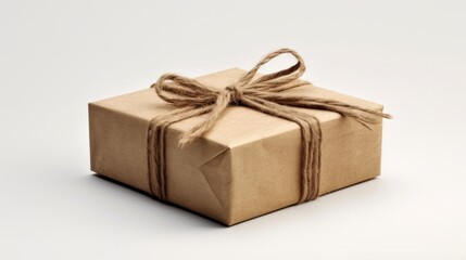 A rustic wooden gift box with a simple twine bow, conveying a sense of warmth and natural charm.