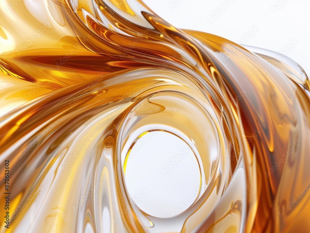 Poster mesmerizing caramel vortex frozen in time rich golden liquid swirls captured midpour creating abstra