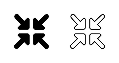 Fototapeta premium Reduce Arrow Vector Icon